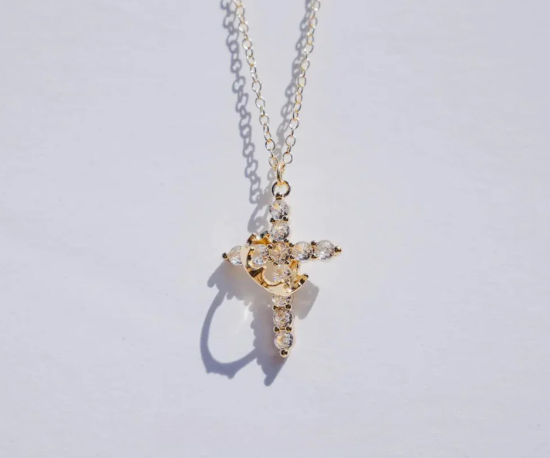 Cross & Crown Necklace