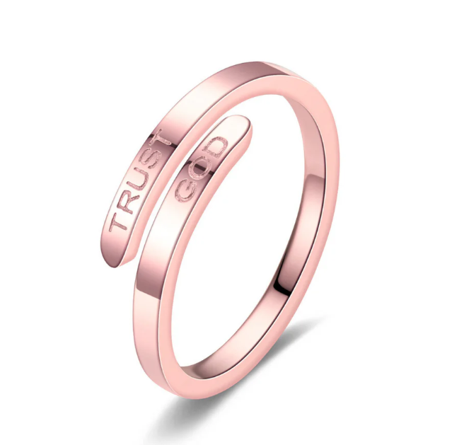 Trust God Adjustable Ring